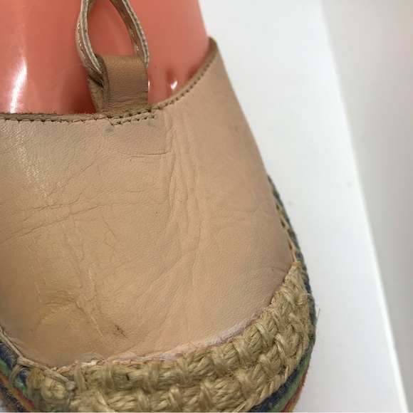 Jeffrey Campbell Womens Sz 8‎ Leather Espadrille Platform Wedge Shoe Ankle Strap - Picture 8 of 16